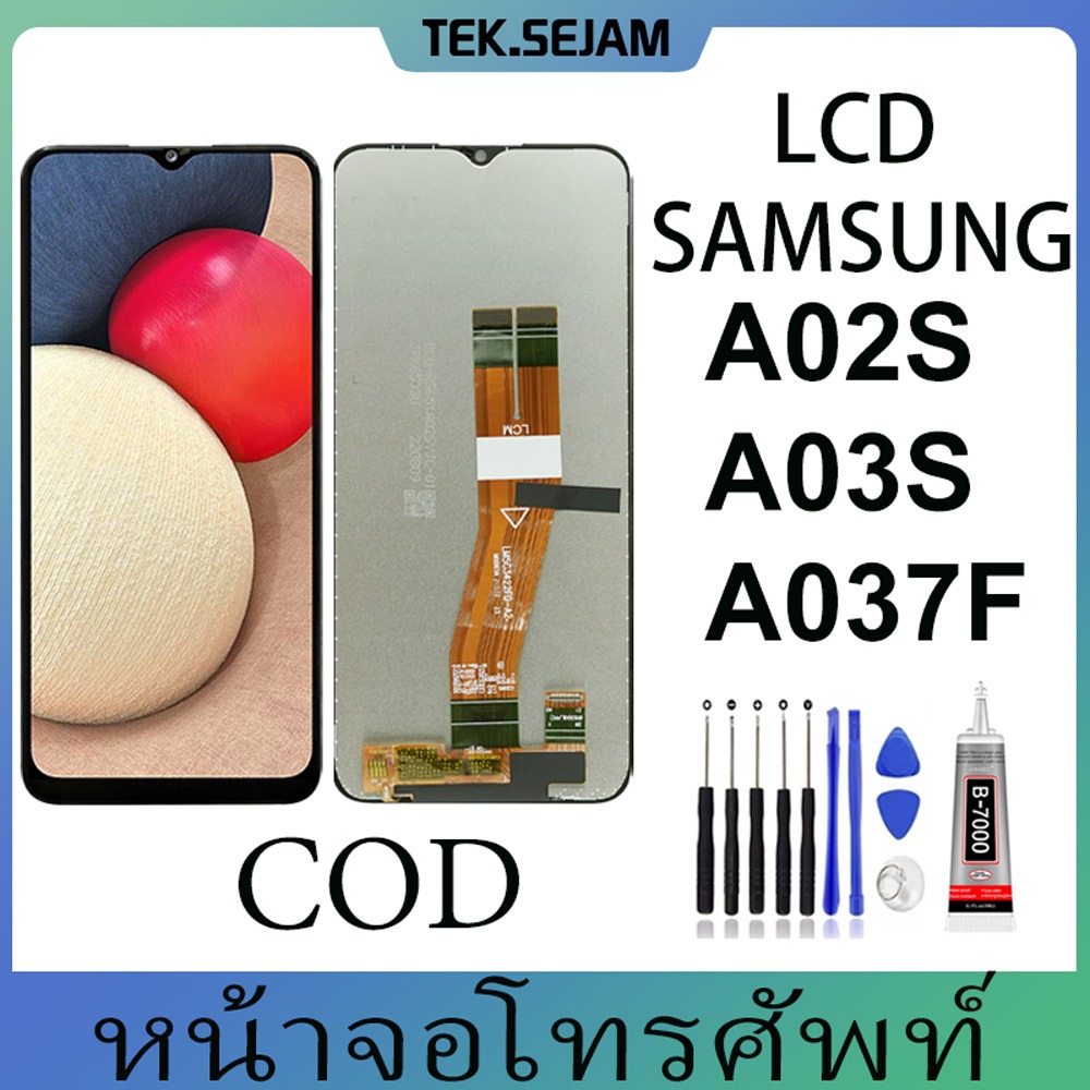 หน้าจอ LCD Samsung A02S A03S A037F หน้าจอ งานแท้ อะไหล่มือถือ จอพร้อมทัชสกรีน A03 F04 A04E M04 LCD Display Screen Touch