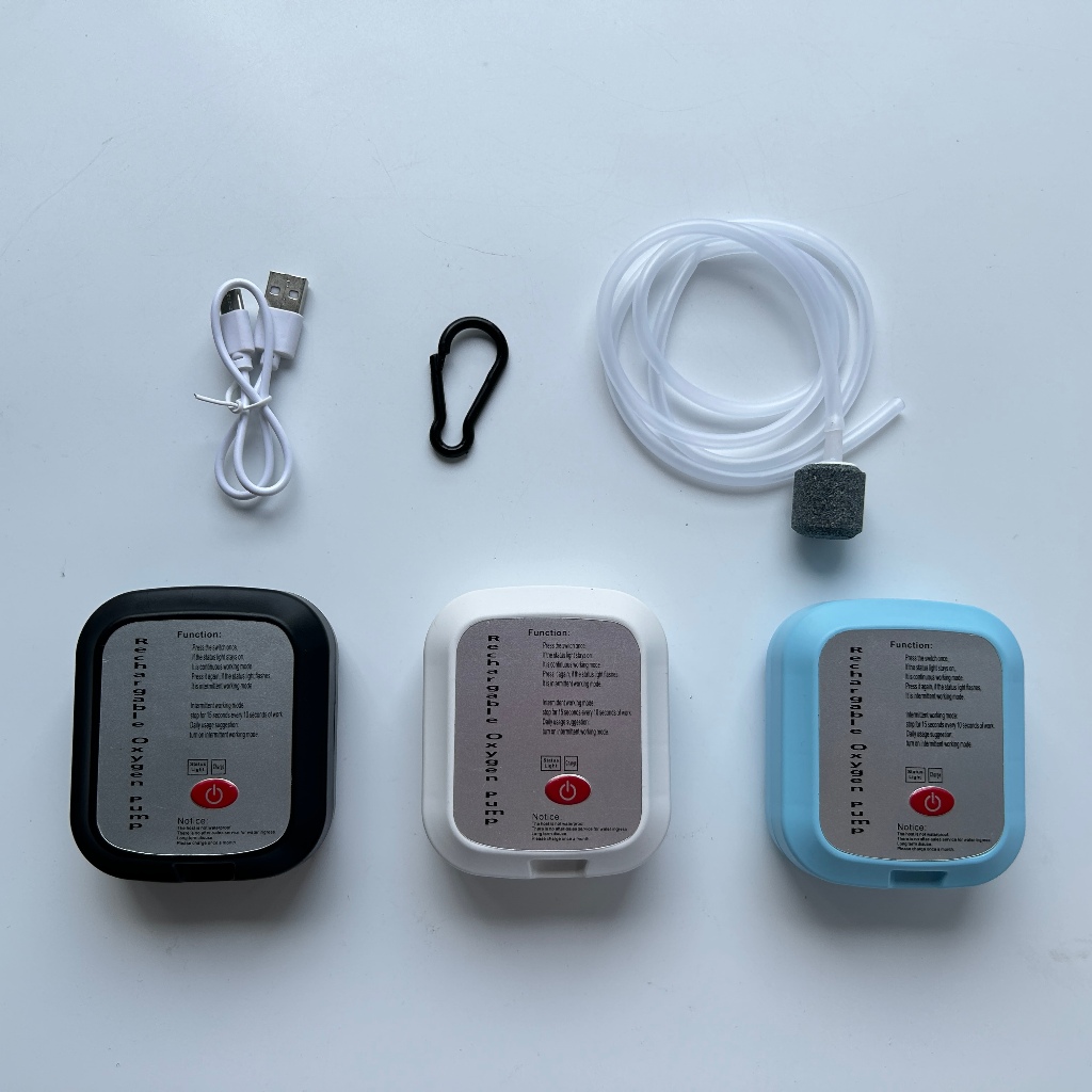 พิพิธภัณฑ์สัตว์น้ำ ปั๊มออกซิเจนตู้ปลา USB เครื่องเติมอากาศแบบเงียบ เครื่องเติมอากาศขนาดเล็กแบบพกพา อุปกรณ์ตู้ปลา