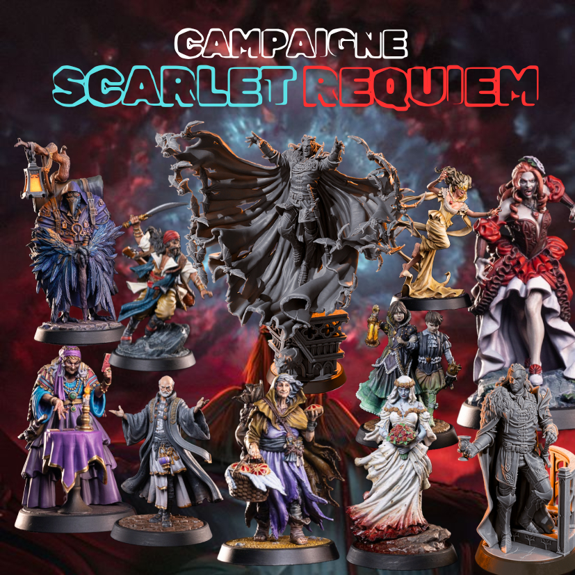Dnd Miniature I Scarlet Requiem - ตัวละคร 15 Styles (งานเรซิ่นยังไม่ลงสี)