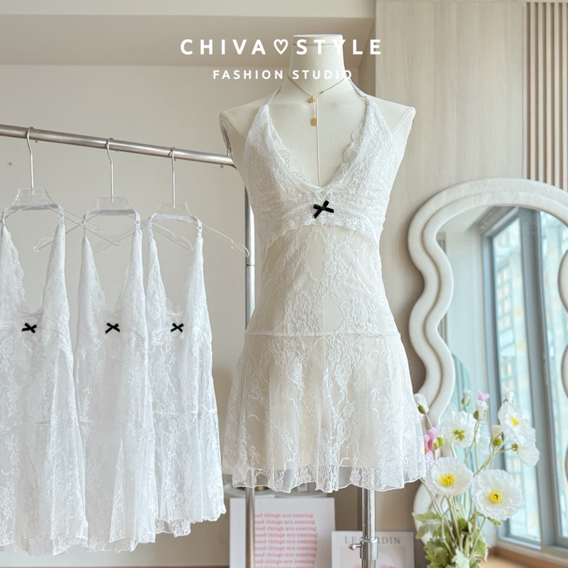 -𝐂𝐡𝐢𝐯𝐚- พร้อมส่ง‼️เสื้อลูกไม้ผ้านิ่ม สายปรับระดับ
