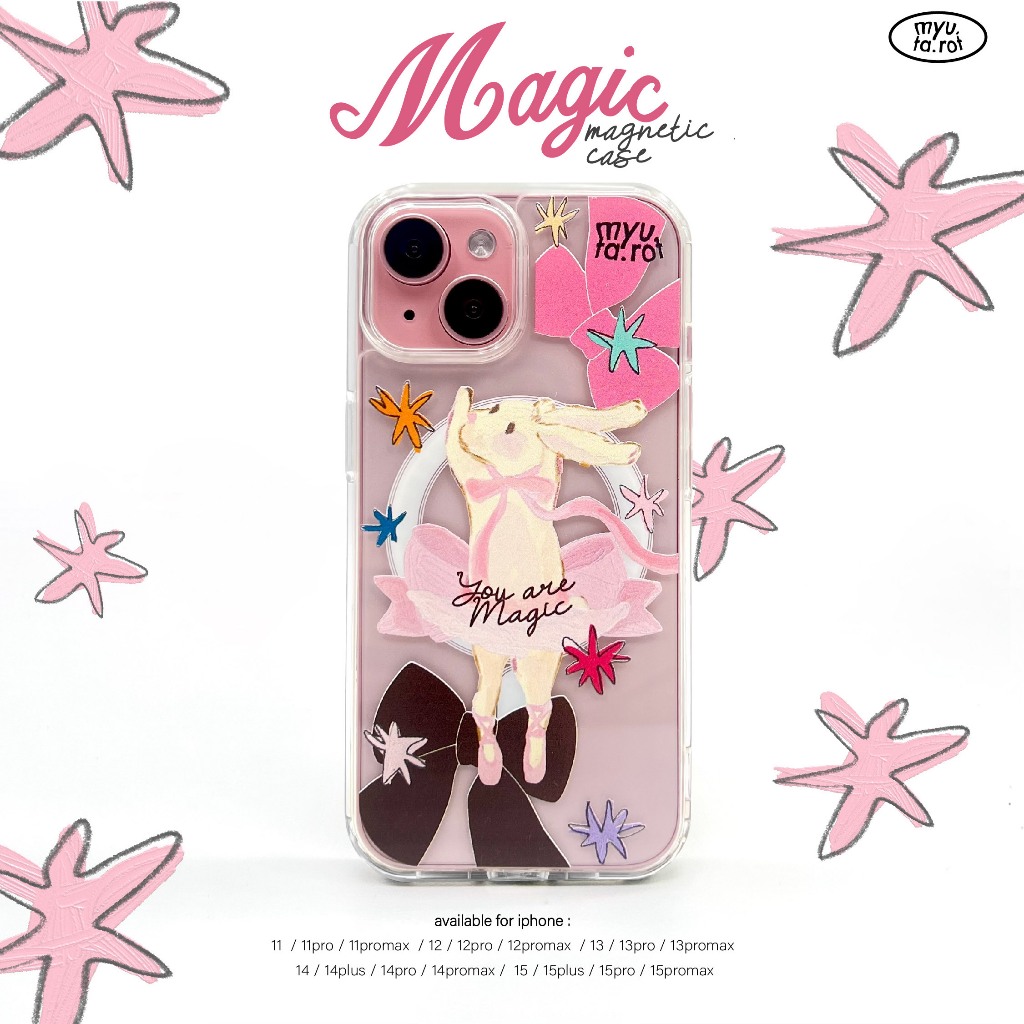 myutarot เคสมือถือกันกระแทก เคสแม่เหล็ก Magnetic สำหรับไอโฟน ลาย Magic เคสมือถือ เคสน่ารัก