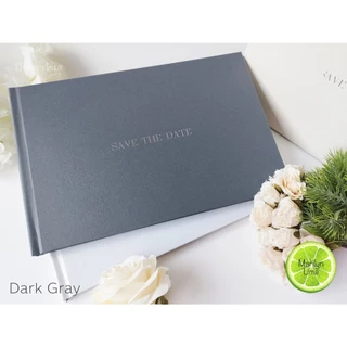 [40 แผ่น] [ T ] สมุดอวยพรแต่งงาน Save the Date (ปรับราคาใหญ่ 3.สค) แบบตัวหนังสือ -- เรียบหรู ดูแพง หรูหรา ปกมีหลายสี สิ