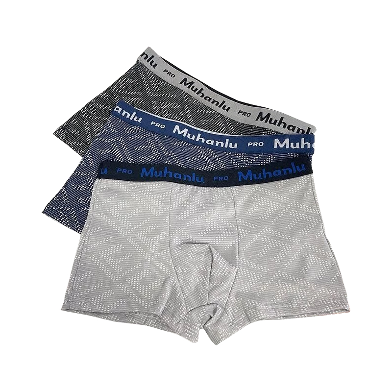10PCS กางเกงในชาย ผ้านิ่ม ใส่สบาย ขอบไม่เจ็บ กางเกงบ๊อกเซอร์ผู้ชายผ้าทอ เอว 28-40นิ้ว Free size