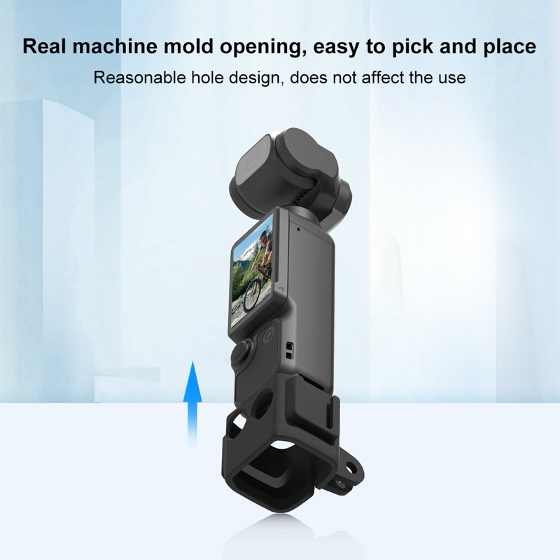 PULUZ เคส เฟรม มีขา สำหรับ DJI OSMO POCKET3 มีช่อง Cold Shoe plastic frame Extension Bracket for DJI OSMO POCKET3  เ