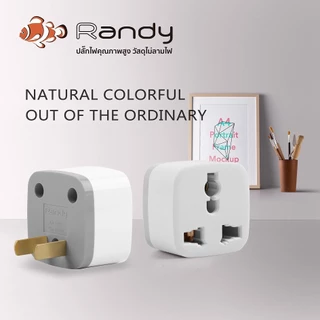 Randy ปลั๊กแปลงไฟ 16A adapter หัวแปลงปลั๊ก หัวชาร์จ USB รับกำลังไฟสูง 3680W อะแดปเตอร์ ทองแดงคุณภาพสูง