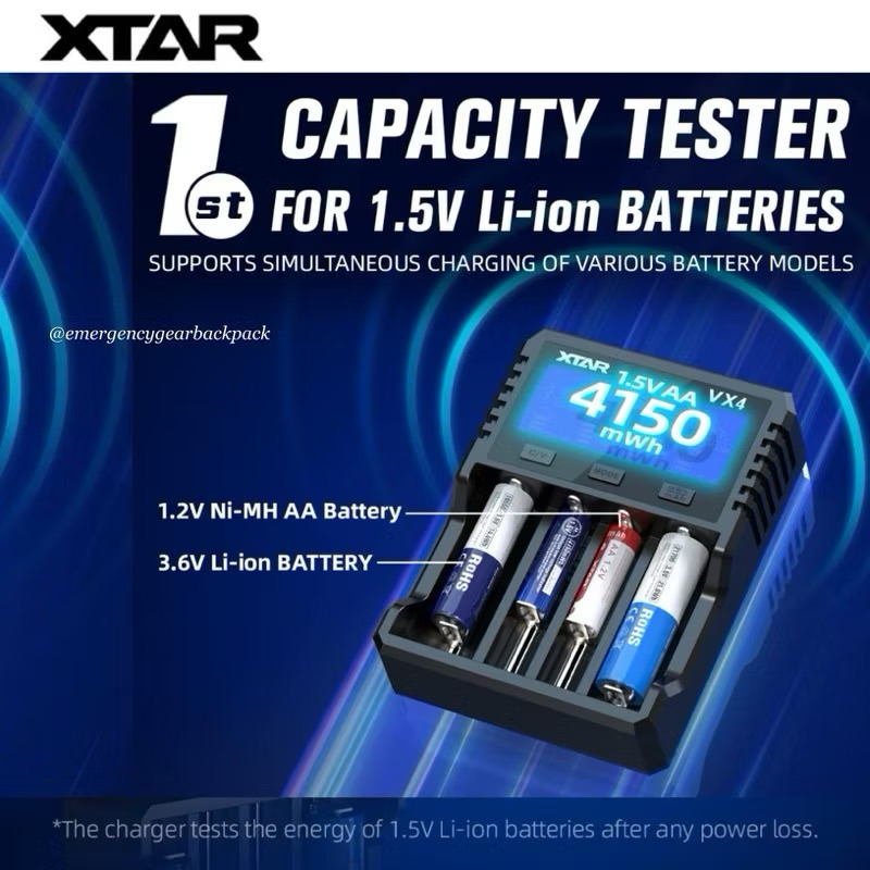 XTAR VX4 Visible Mixer – Universal Smart Battery Charger & Tester