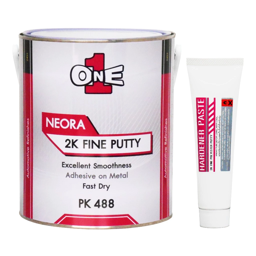 สีโป๊ว 2K ONE NEORA น้ำยาชมพู (3.7 Kg.) ขนาดแกลลอน + น้ำยาสีโป๊ว