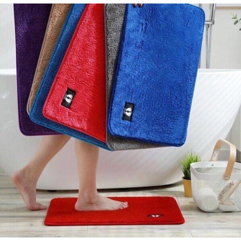 พรมเช็ดเท้าขนแกะ ขนาด60x40cm พร้อมส่งในไทย