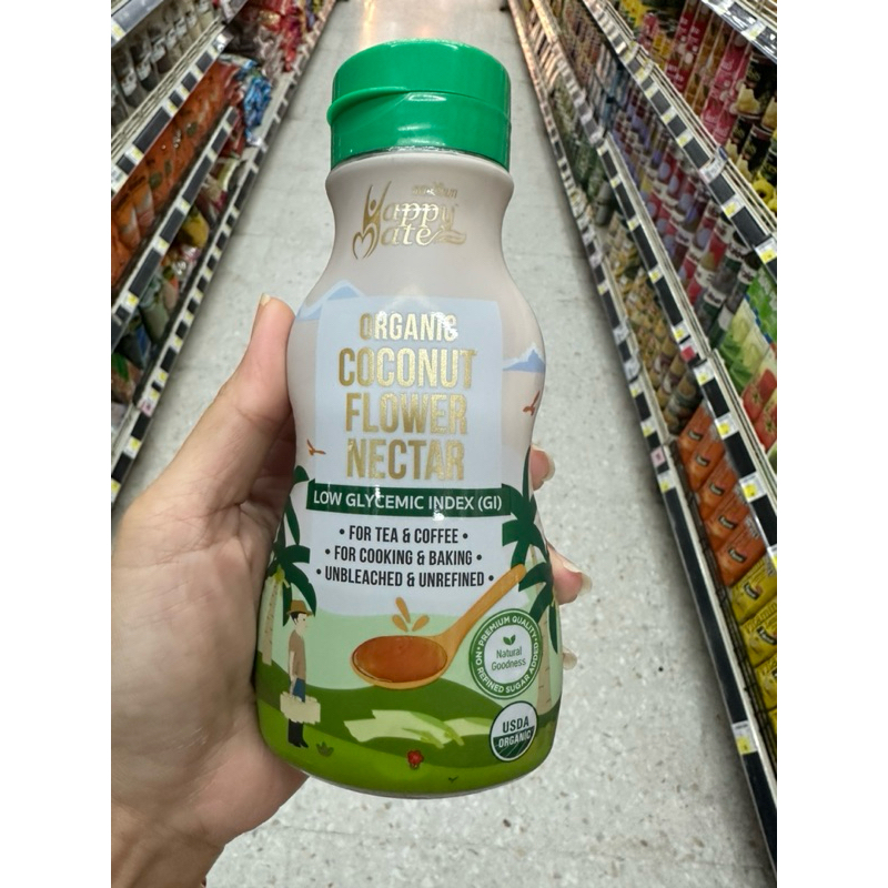 Happy Mate Organic Coconut Flower Nectar 365 G น้ำหวานดอกมะพร้าว อินทรีย์ ตรา แฮปปี้เมท / น้ำตาล