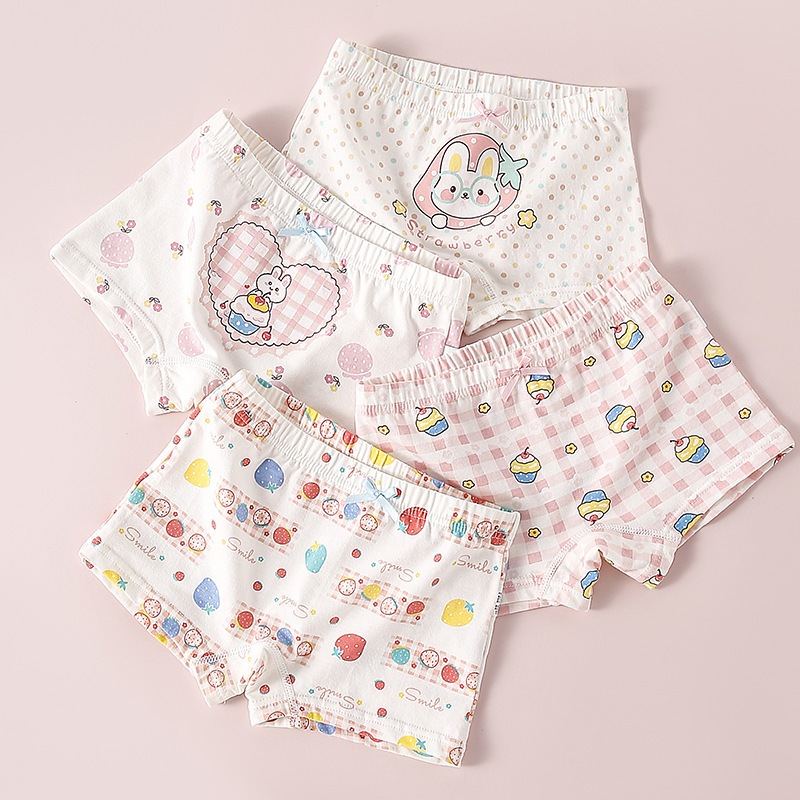 Little Piglet 🐷 พร้อมส่ง กางเกงในเด็กหญิง ขาเว้า ขาสั้น ลายน่ารัก ผ้าฝ้าย เนื้อนิ่ม ใส่สบาย
