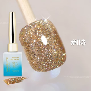 Nawoelite 12 สีเพชรแวววาวเจลยาทาเล็บ 15ml สีเจลยอดนิยมสำหรับร้านทำเล็บจัดส่งที่รวดเร็ว