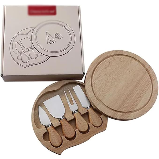 เขียงชีส อุปกรณ์ชีสไม้ กล่องหมุน Cheese Board Wooden