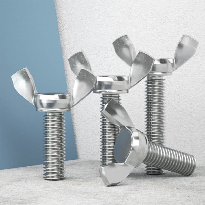 Wing Screw SUS304 DIN316 M6 น็อตตัวเมีย หัวน็อตหางปลา เกลียวมิล / เหล็กเหนียว ชุบขาว  งาน DIY ใช้คู่กับหัวน็อต - รูปที่ 4