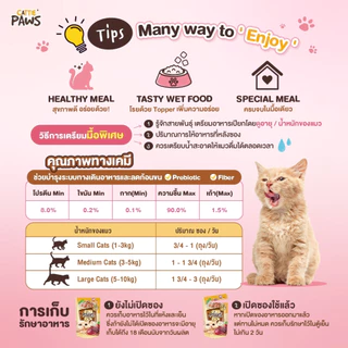 [ยกโหล] Cattie Paws Rich แคทตี้ พาวส์ ริช อาหารเปียกแมว แมวโต ไม่เติมเกลือ ไม่เค็ม ขนาด 70 กรัม ยกกล่อง จำนวน 12 ซอง