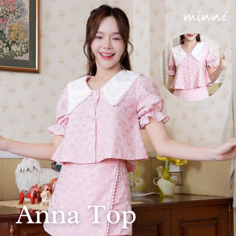 Minne | Anna Sweetheart Top (เสื้อปกกะลาสี ผ้าหัวใจ)