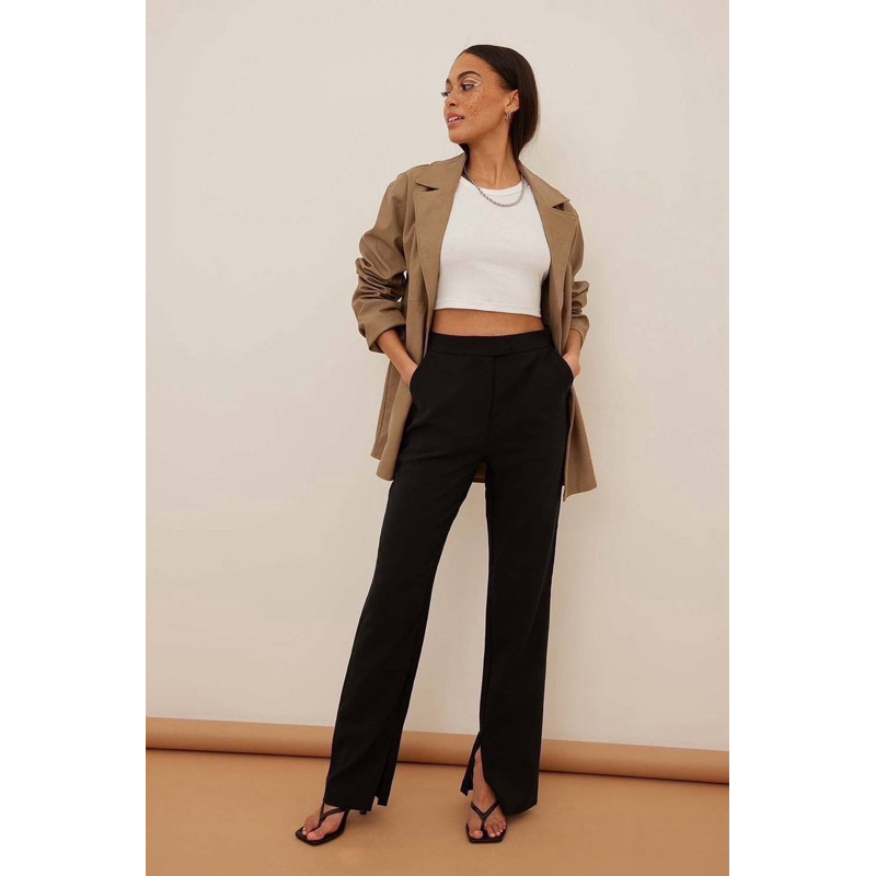 Zara Black Trousers women ผ่าข้าง