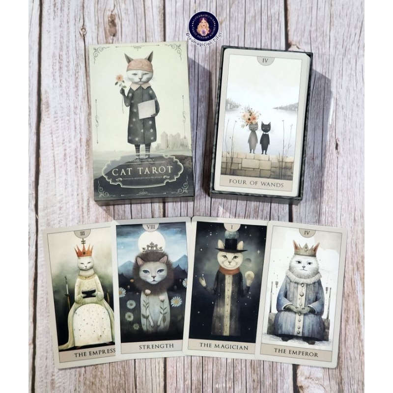 Cat Tarot ไพ่แมววินเทจ ไพ่ยิปซี ไพ่ยิปซีแท้ลดราคา Tarot Oracle Cards