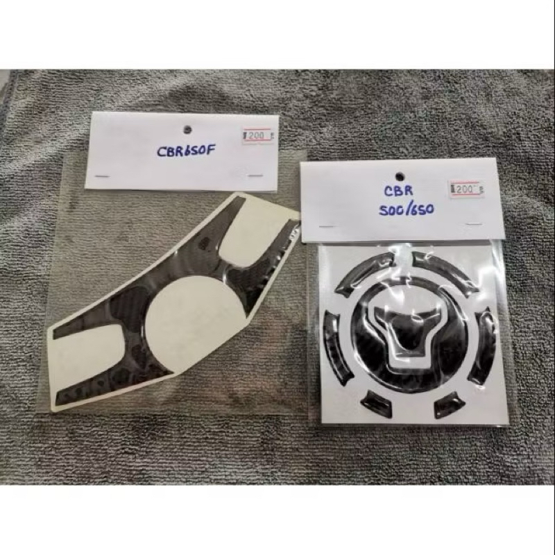 กันรอยแผงคอ+ฝาถังน้ำมัน CBR650F เรซิ่น+ลายคาร์บอน กันรอยแผงคอcbr650 กันรอยฝาถังcbr650 กันรอยรถcbr650