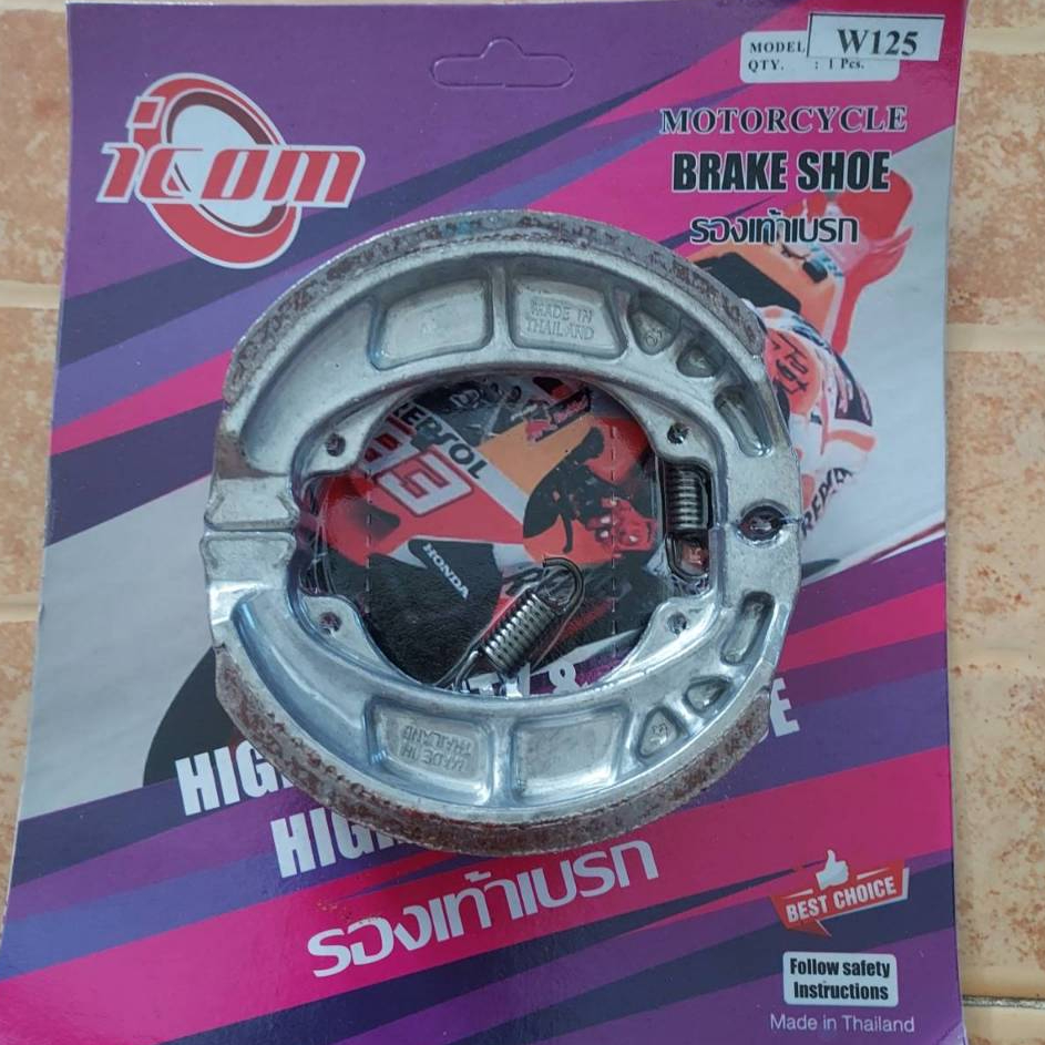 ผ้าเบรคหลังแท้า ICOM. รุ่น WAVE ทุกรุ่น และดรีม 125  (06430-KPH-900)