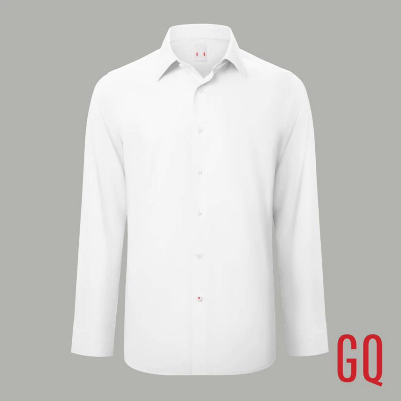 GQWhite™GQWhite™ Shirt เสื้อเชิ้ตแขนยาวผ้า สะท้อนน้ำ สีขาว รุ่นไม่มีกระเป๋า