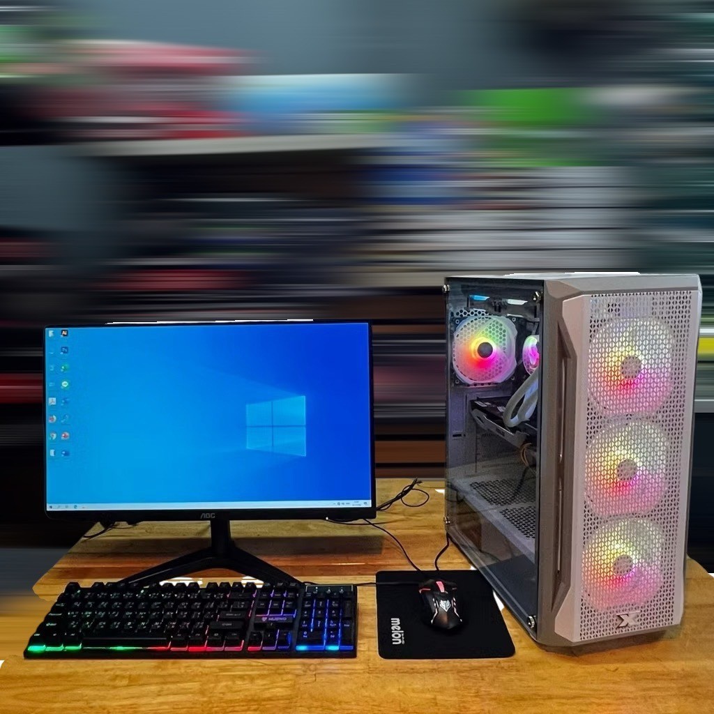 คอมพิวเตอร์ คอมประกอบ CPU INTEL CORE I7-10700F GTX 1050 TI 4GB SSD M.2 512GB ของใหม่ๆราคาสบายๆทำงานเ