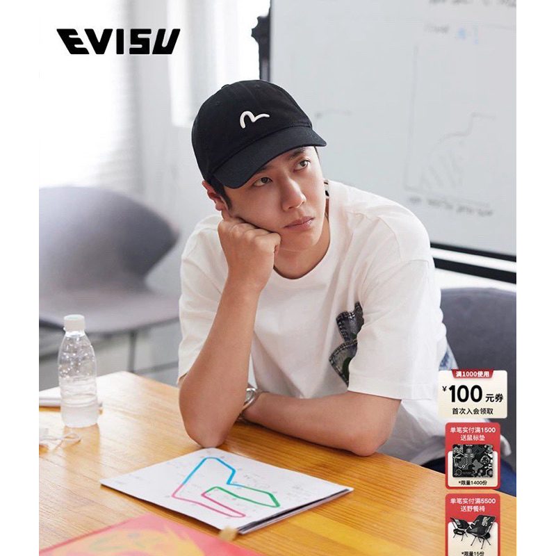 〰️ pre order หมวก evisu หวังอี้ป๋อ