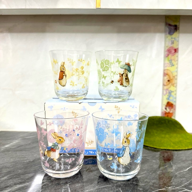 แก้วน้ำ 4 ใบ ลายกระต่าย ปีเตอร์ Peter Rabbit