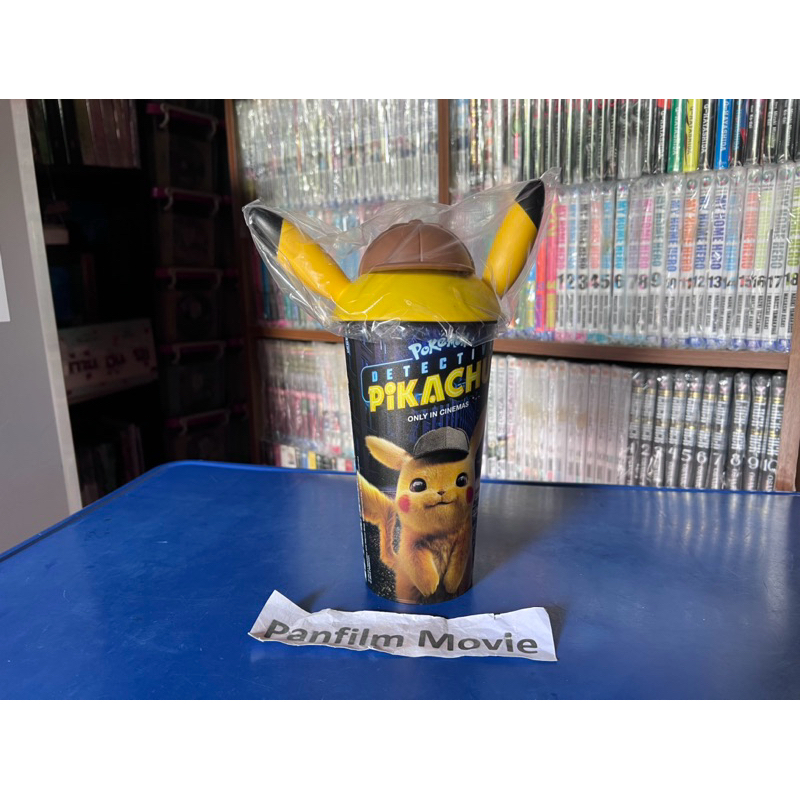 Detective Pikachu โปเกม่อน ยอดนักสืบพิคาจู แก้วน้ำ+ท๊อปเปอร์