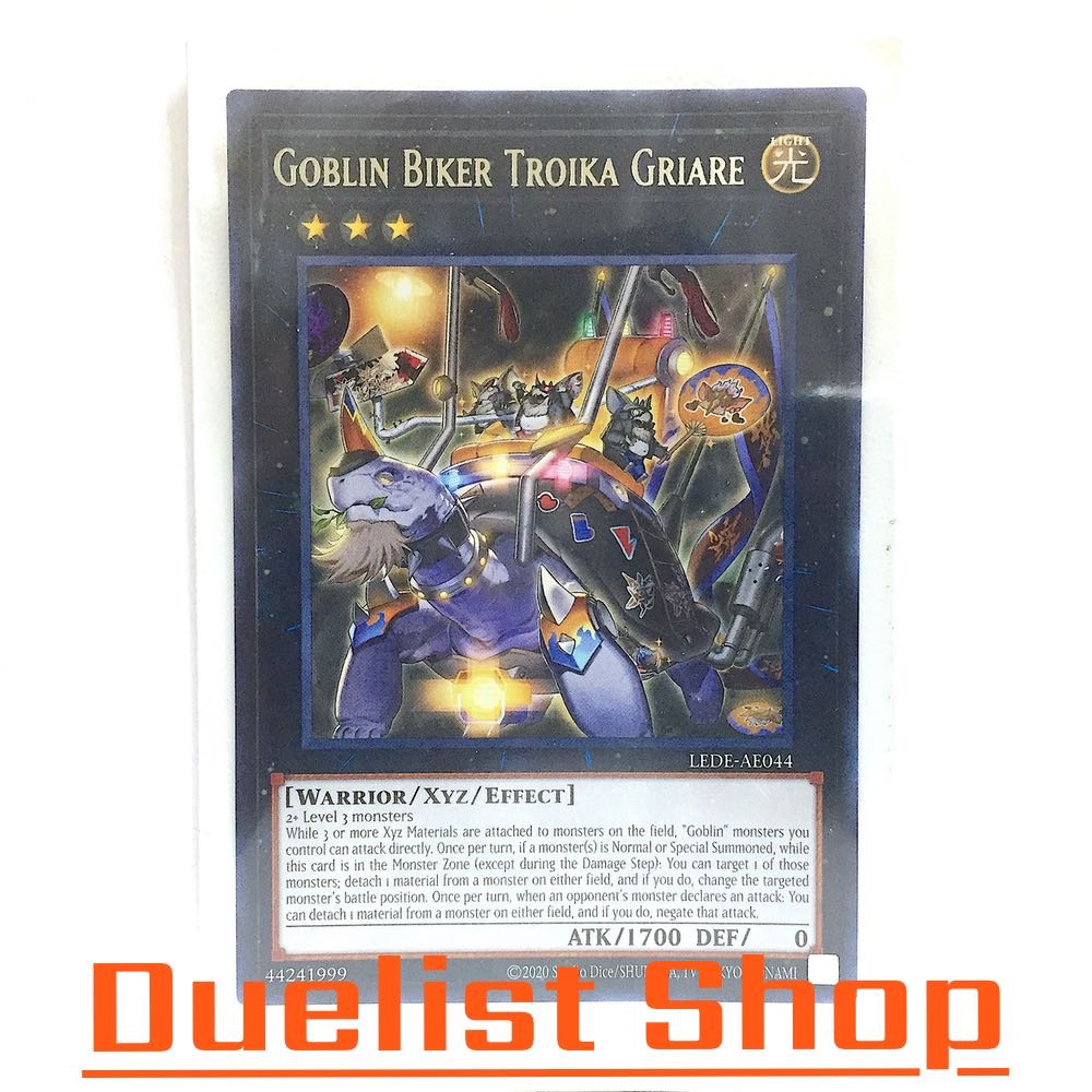 Goblin Biker Troika Griare (R) Monster Light Rank3 [Warrior/Xyz/Effect] ชุด LEDE-AE044 การ์ดยูกิโอ (