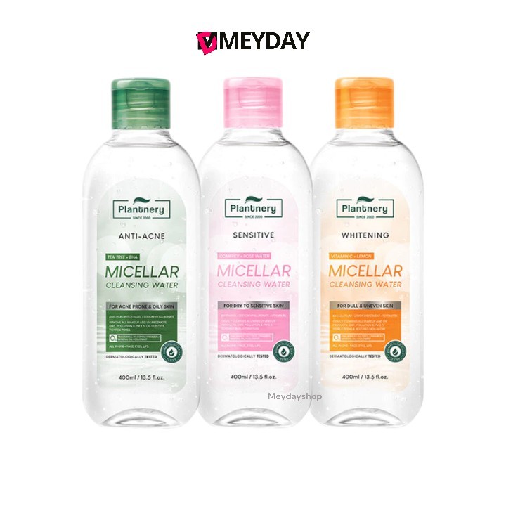Plantnery Micellar Cleansing Water (Acne/Sensitive/Bright) - แพลนท์เนอรี่ คลีนซิ่งทำความสะอาดผิว ปริมาณ 400 มล.