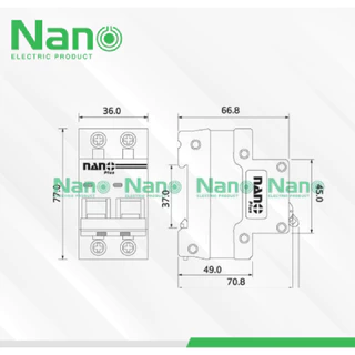 เซอร์กิต เบรกเกอร์ 2P NANO PLUS PMD42 10A 16A 20A 25A 32A 40A 50A 63A