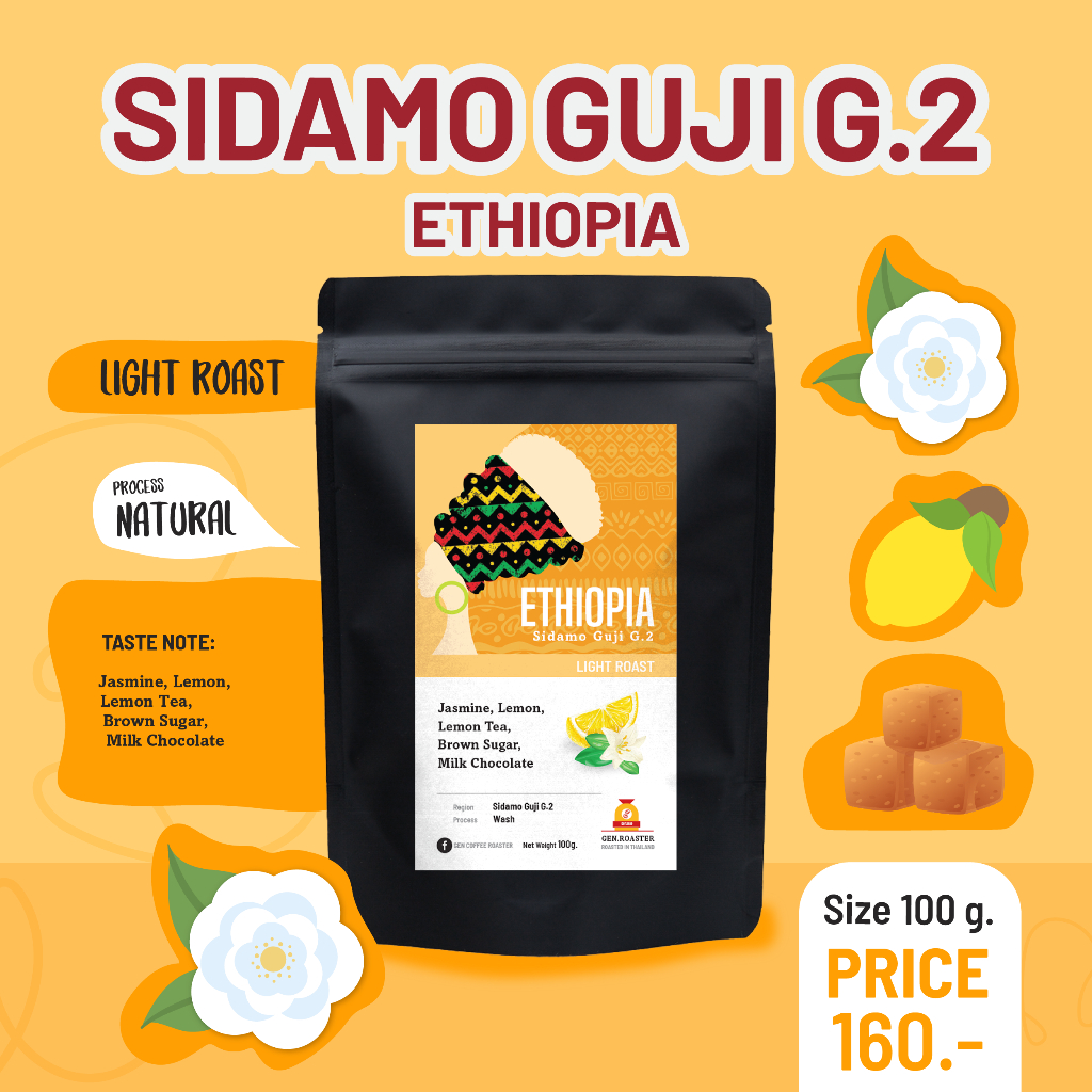 เมล็ดกาแฟ Ethiopia Sidamo Guji G.2