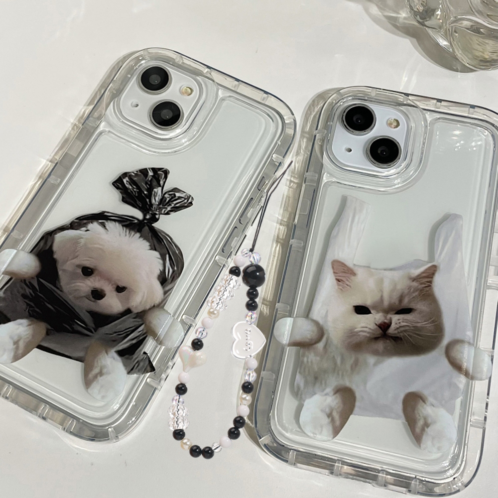【Case+สร้อยข้อมือ】 เคส for iPhone 16 15 Pro Max 11 13 12 14 Pro XS Max 7 8 6 Plus XR X SE เปลือกถุงลมนิรภัยซิลิโคน