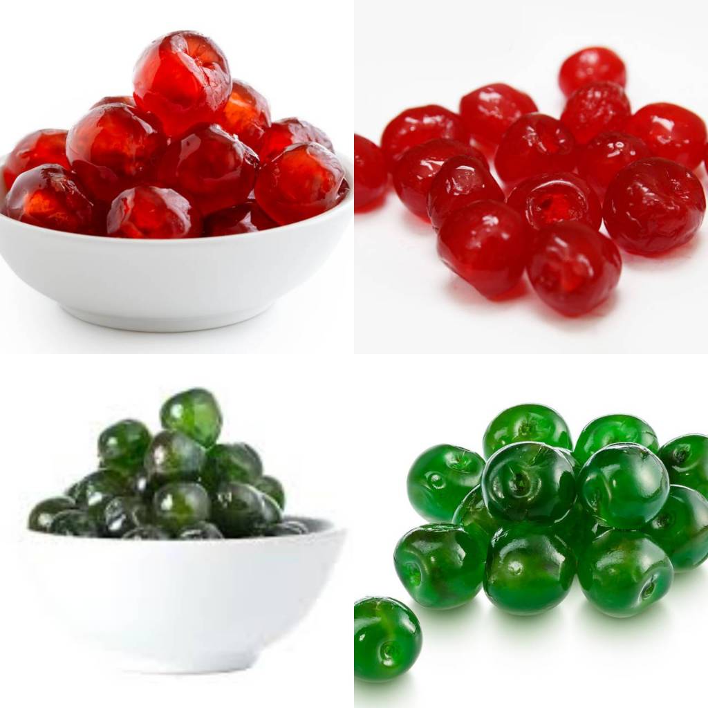 เชอรี่เชื่อมสีแดง / เชอรี่เชื่อมสีเขียว ของอิตาลี 250 g.