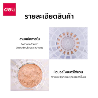 Deli ลูกแบดพลาสติก แพ็ค 3 / 6 ลูก ลูกขนไก่ ไนล่อน แรงส่งดี สามารถใช้ซ้ำได้ ไม่แตกง่าย Shuttlecock