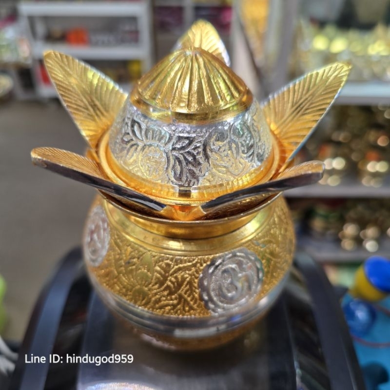 A&R Tewa Bucha หม้อกลัศสำเร็จ5.5"_ทองเหลืองชุบทอง