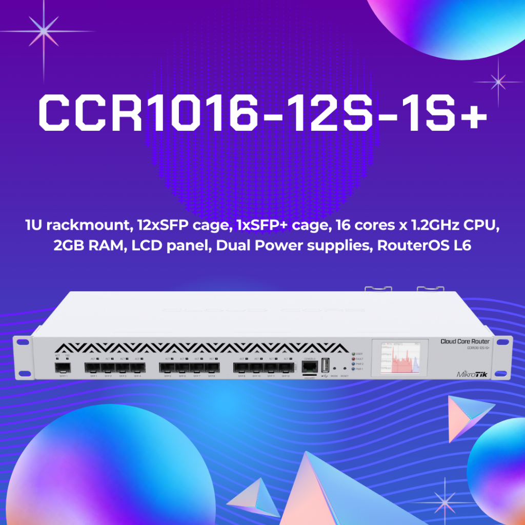 CCR1016-12S-1S+ Mikrotik ส่งไวสินค้ารับประกันเงื่อนไขเป็นไปตามที่บริษัทกำหนด ออกใบกำกับภาษีได้⚡️🔥ทัก