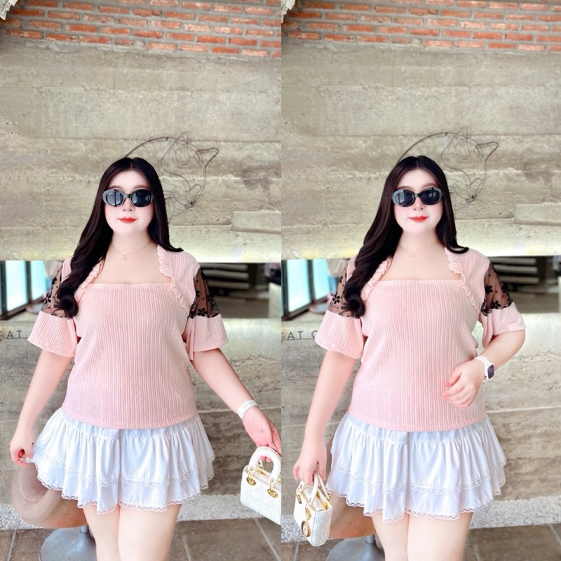 เสื้อแต่งระบายสาวอวบอ้วนใส่ชิวๆอก52