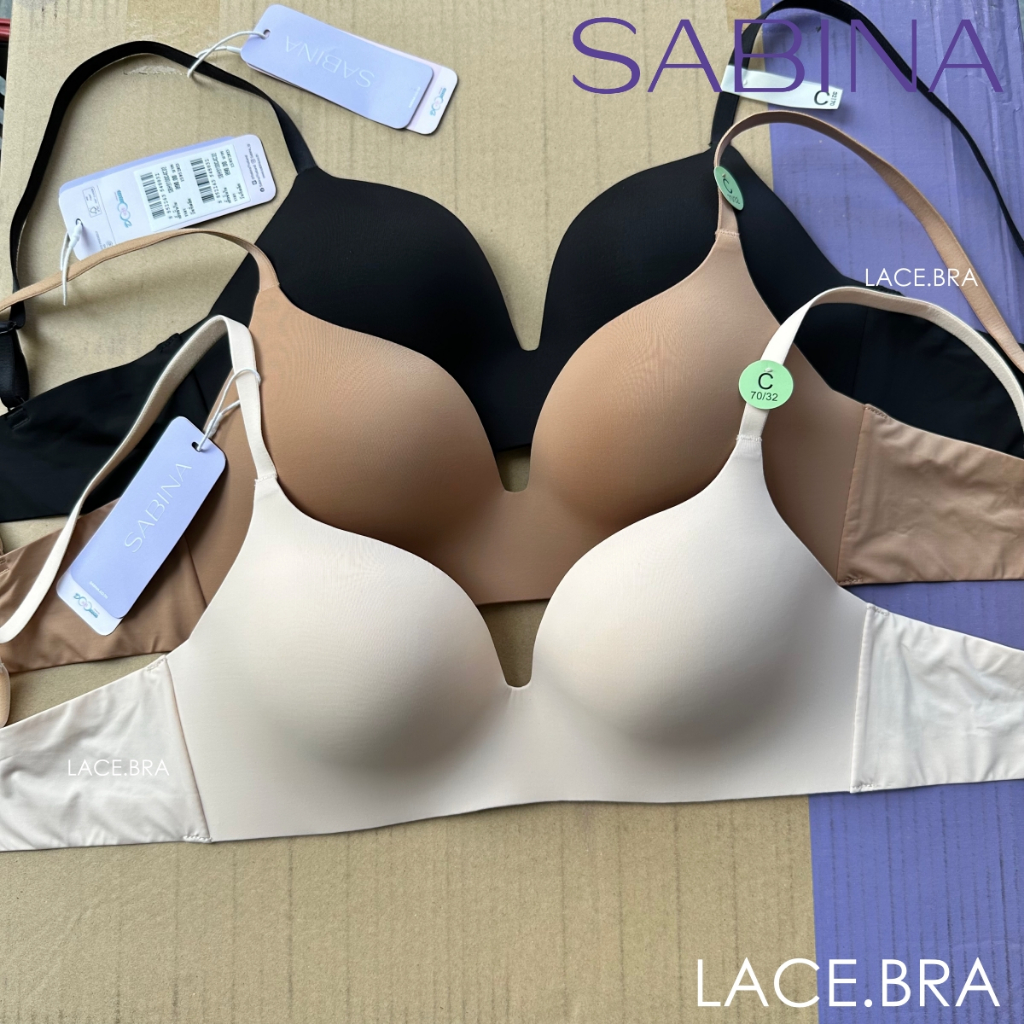 รหัส SBH9100 Sabina ซาบีน่า ฟองดี รุ่น Soft Doomm ไร้โครง ผ้าระบายกากศ SBXH