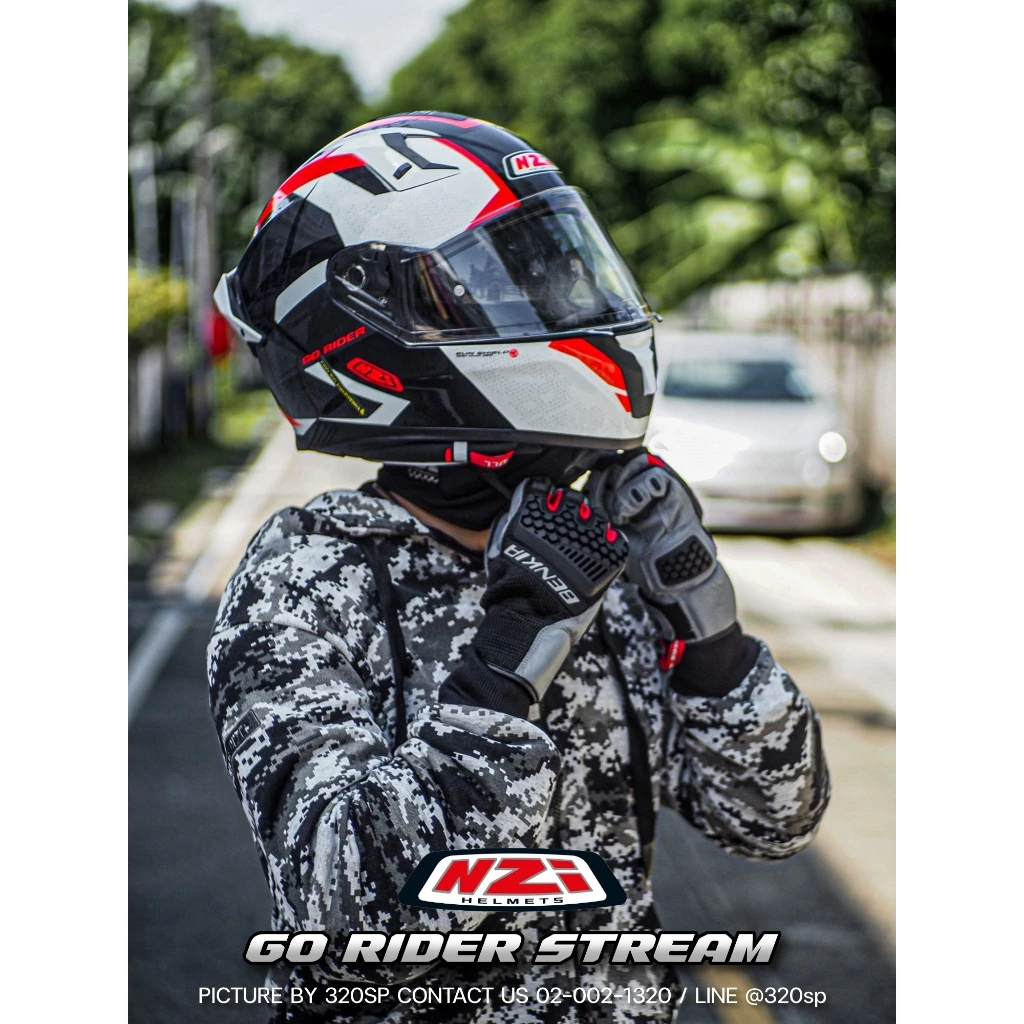 หมวกกันน็อค NZi GO RIDER STREAM ติดตั้งกล้องได้ !! ของแท้จากสเปน!! ส่งไว!! thumbnail 8