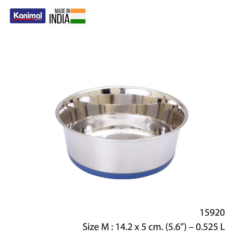 Kanimal Heavy Pet Bowl ชามอาหาร ชามน้ำ ชามสแตนเลส รุ่นหนาพิเศษ สำหรับสุนัขและแมว Size S / M / L (เลือกขนาด) รูปที่ 2