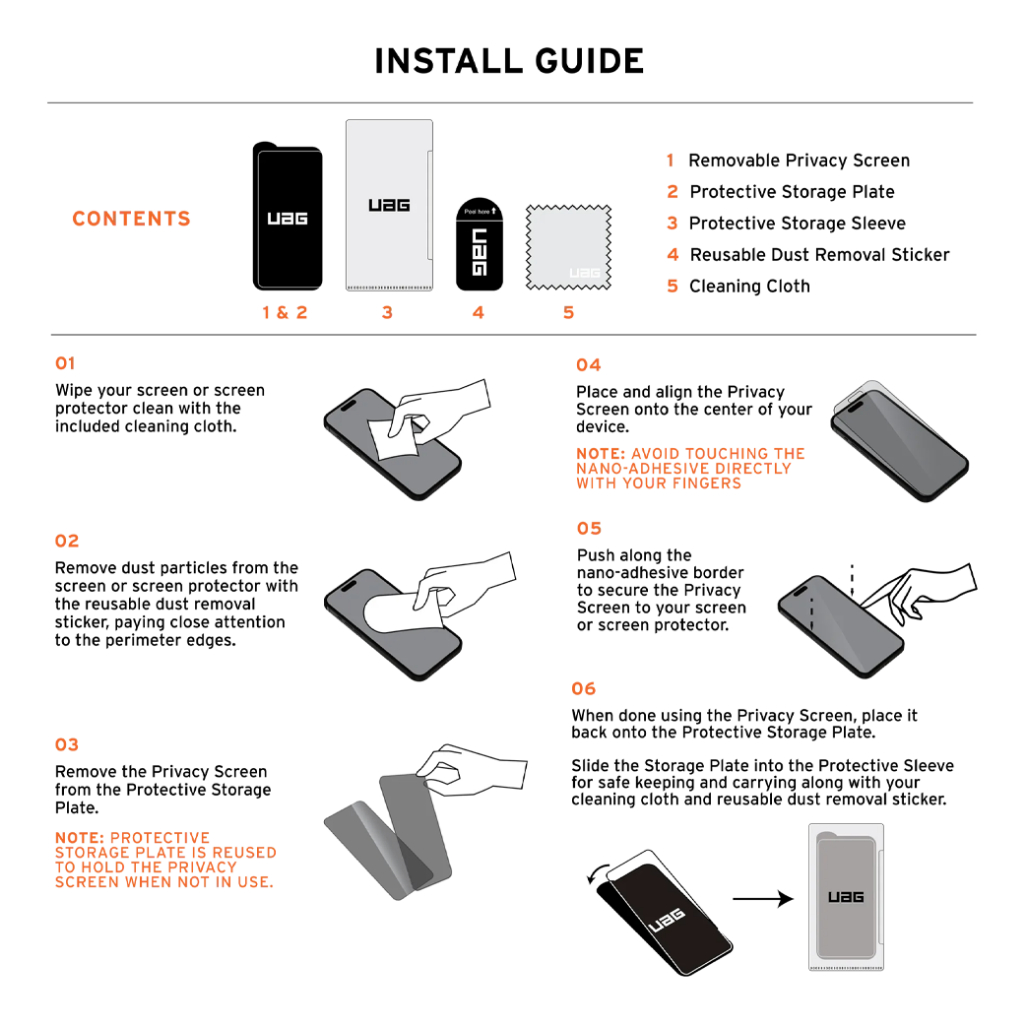 UAG ฟิล์มสำหรับ iPhone 15 Pro / 15 Pro Max รุ่น Removable รูปที่ 6