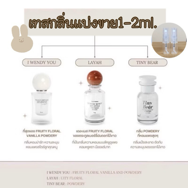 (สั่งในไลฟ์ลด50%♥️แบ่งขาย น้ำหอม I wendy you ของแท้ น้ำหอมเวนดี้ น้ำหอมไลยา matcha