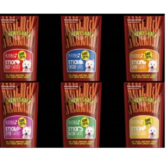 Sleeky Chewy Snack - สลิกกี้ ชิววี่สแน็ค ขนมสำหรับสุนัขแบบแท่ง ขนาด 175g.*โปรดอ่านรายละเอียดก่อนสั่งซื้อ