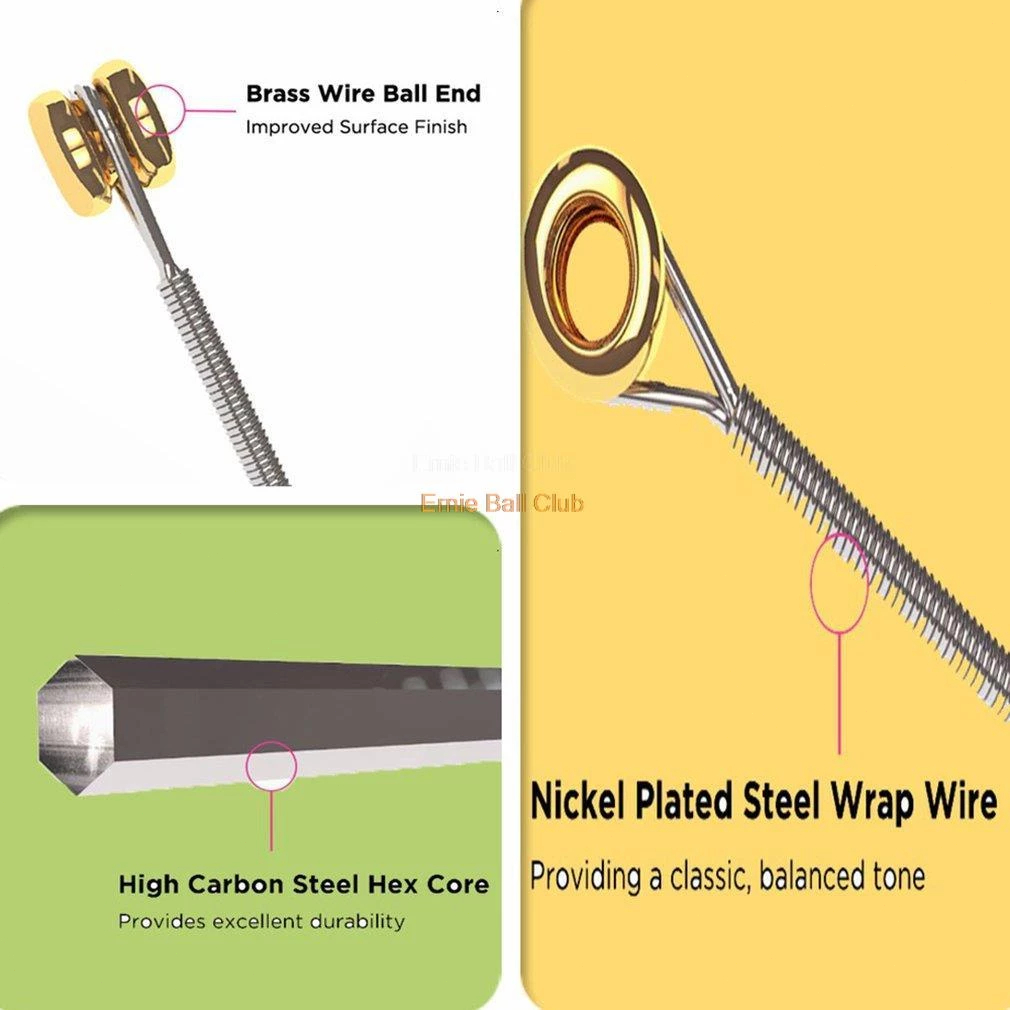 Ernie Ball 6 ชิ้น / ชุดสายกีต้าร์ไฟฟ้าชุบนิกเกิล 2221 2223 ความคมชัดของเสียงที่คมชัด Electric Guitar Strings - รูปที่ 3