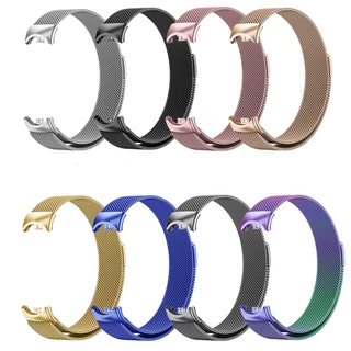 สำหรับ Xiaomi Mi Band 10 9 8 สายโลหะสแตนเลส Xiaomi Mi Band 8 สายหัวเข็มขัดสแตนเลส
