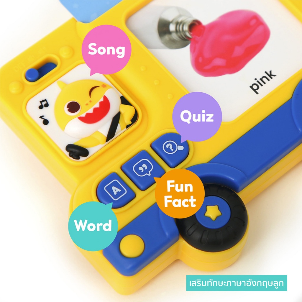 Pinkfong طقم Baby Shark حافلة الحروف وبطاقات تعليمية — صورة 7
