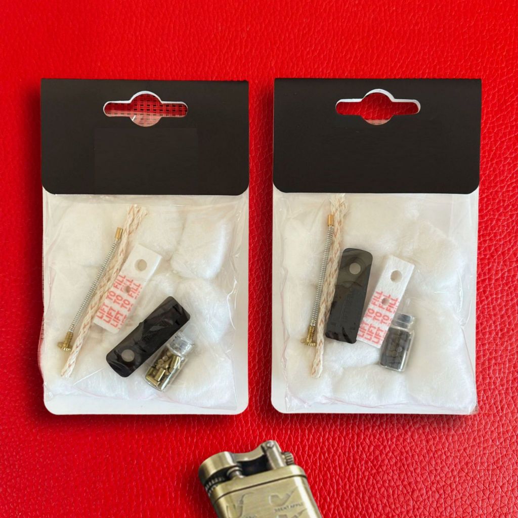 อะไหล่ไฟแช็กน้ำมัน ทรงซิปโป้ ไส้ไฟแช็ก ถ่านไฟแช็ก สำลีเรยอน ยางปิดตูดไฟแช็ก