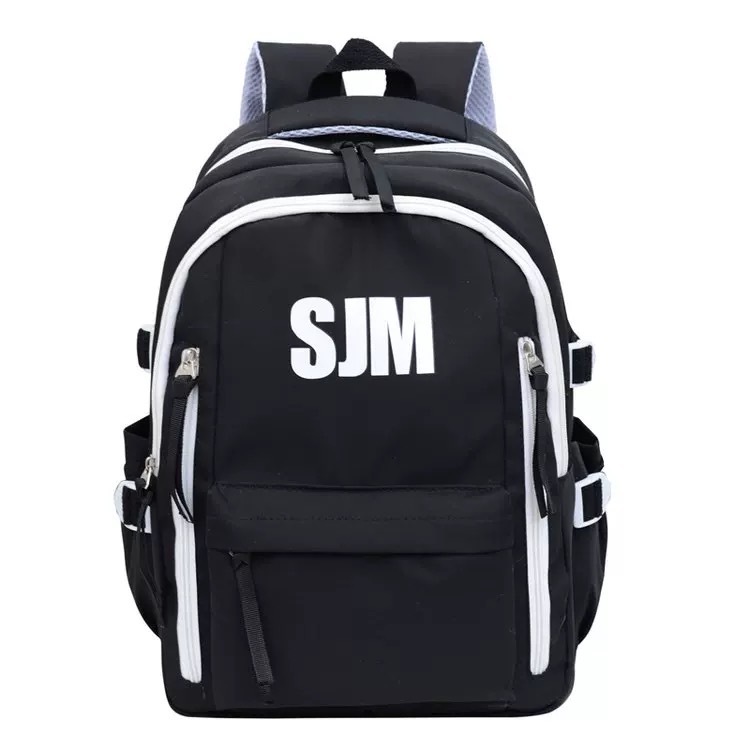 พร้อมส่ง 5 สี Backpack กระเป๋าเป้สะพายหลัง SJM กระเป๋าเด็กนักเรียน นักศึกษา สไตล์เด็กอเมริกัน จุของได้เยอะ