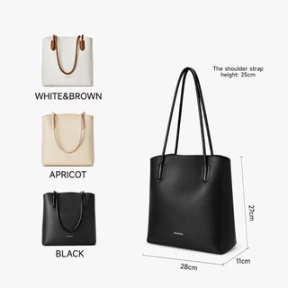 MOSSDOOM Plexy Bag กระเป๋าสะพายไหล่ผู้หญิง กระเป๋าถือ ทรงเรียบง่าย มีสามสี